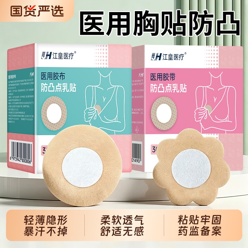 医用防凸点胸贴一次性乳贴夏季轻薄隐形无纺布男女跑步游泳乳头贴
