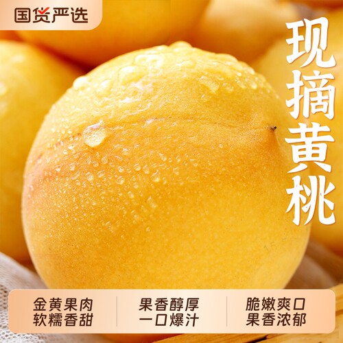 黄桃5斤新鲜水果时令应当季整箱桃子大果水果蜜桃5斤脆桃顺丰包邮