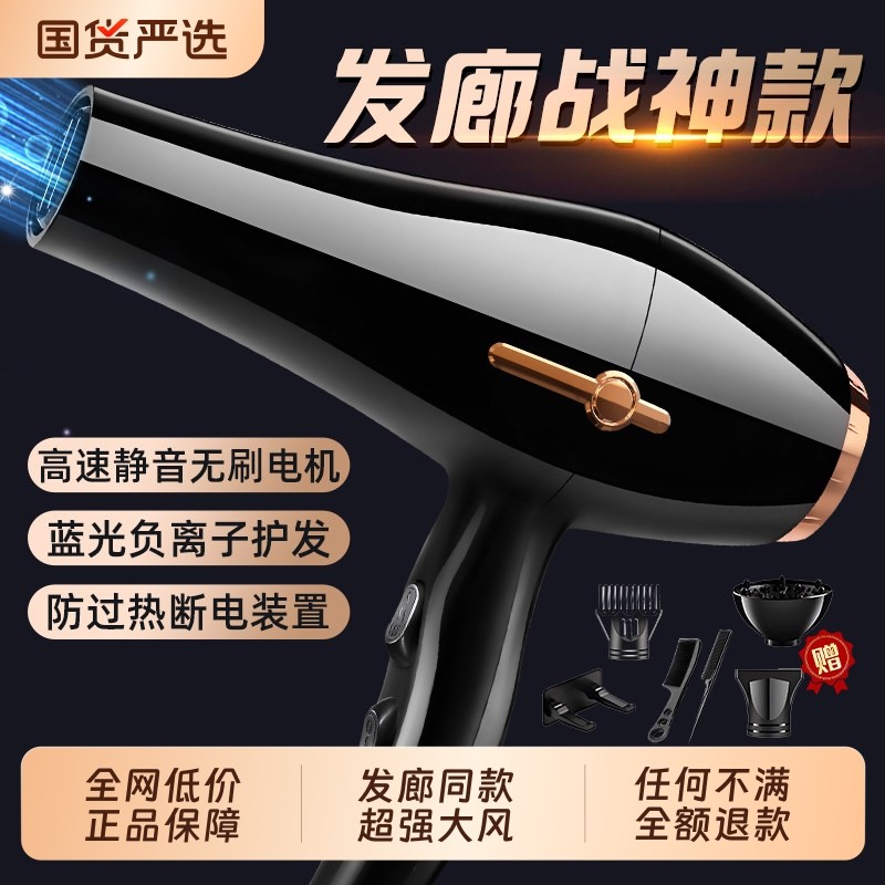 电吹风机家用大风力理发店专用大功率负离子速干吹头发吹风筒静音