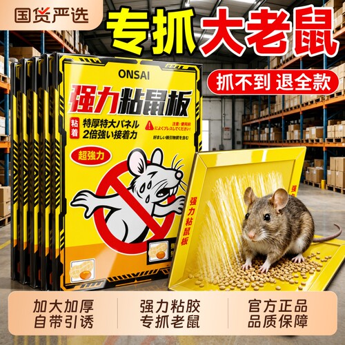 【100%粘鼠】加大加厚粘鼠板