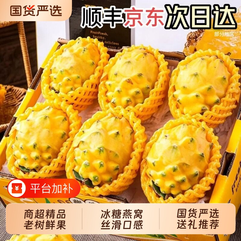 【顺丰京东】海南麒麟燕窝果当季新鲜冰糖黄皮火龙果热带特产水果