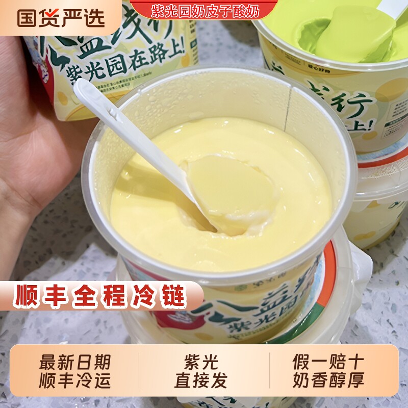 北京紫光园奶皮子酸奶老北京特产美食小吃网红顺丰包邮原味谷物