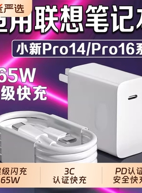 长份适用联想小新Pro14/Pro16笔记本充电器ThinkBook14+/16+/14/16充电头ideapad15快充头ThinkPadX1充电插头