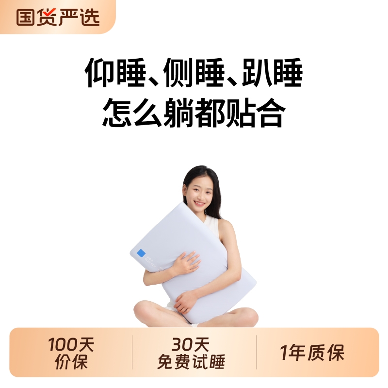 【小蓝枕N2】蓝盒子记忆绵枕头枕芯护颈椎助睡眠专用成人家用