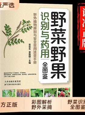 抖音同款野菜野果识别与药用全图鉴高清精编野外认采实用好学易上手书籍植物辨别与安全食用速查手册简单入门书td蔬菜常见正版健康