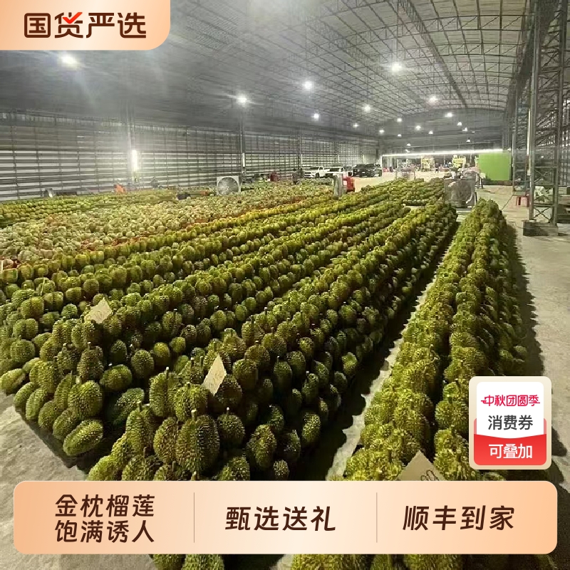 金枕榴莲新鲜果【中秋节顺丰多地次日达】带壳巴掌金枕头泰国水果