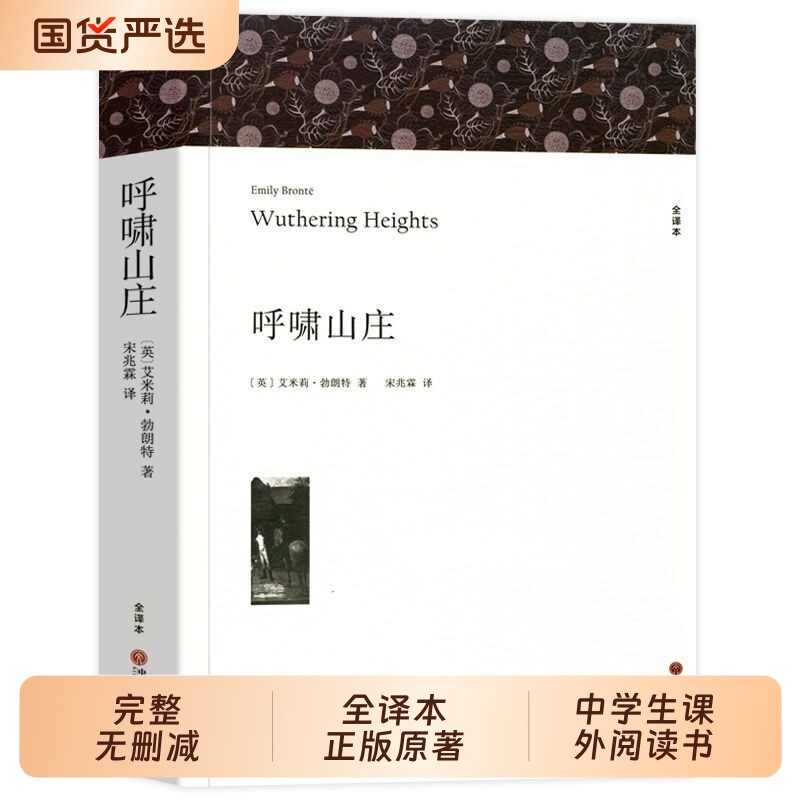 呼啸山庄艾米莉勃朗特著正版原著中文版全译本完整版无删减世界经典文