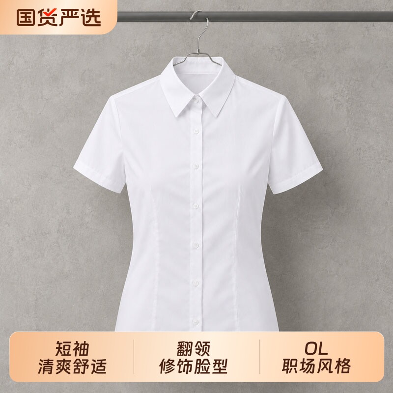 夏季薄款正装职业通勤面试衬衣女图片