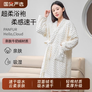 可穿式浴巾浴袍速干女家用厚连帽浴裙浴衣2025新款裹巾毛巾吸水