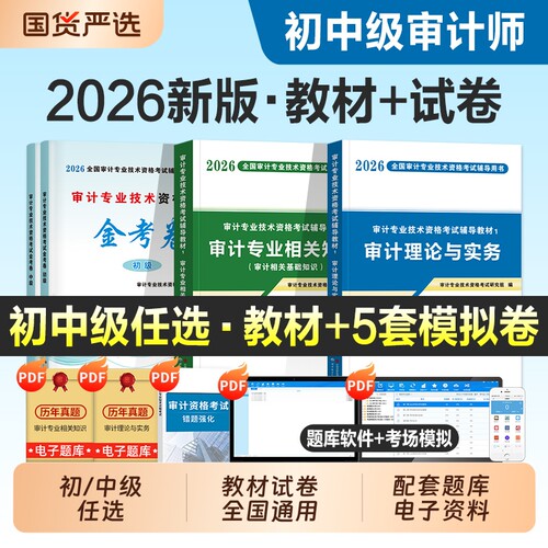 2026年新版中级审计师初级考试教材审计理论与实务专业相关基础知识技术资格辅导书历年真题库模拟试卷押题必刷题官方2025高级