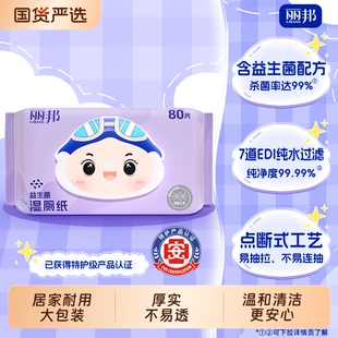 丽邦益生菌湿厕纸80抽*4包：