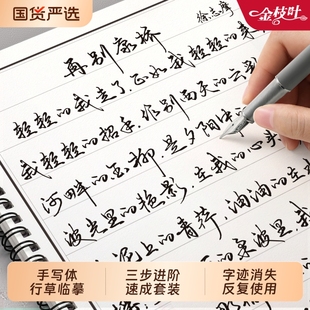 行草字帖成人练字行楷临摹练字帖成年速成连笔钢笔硬笔书法写字帖行书初中生高中生大人专用男女生练字本控笔训练草书练习每日一练