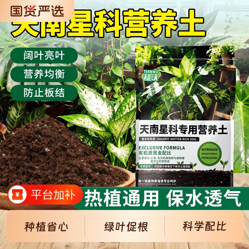天南星科热植龟背竹专用土海芋花烛泥炭土盆栽颗粒营养土壤疏松
