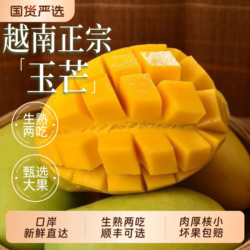 正宗越南玉芒青芒个大肉厚核满大芒果当季新鲜果大果好吃的热带