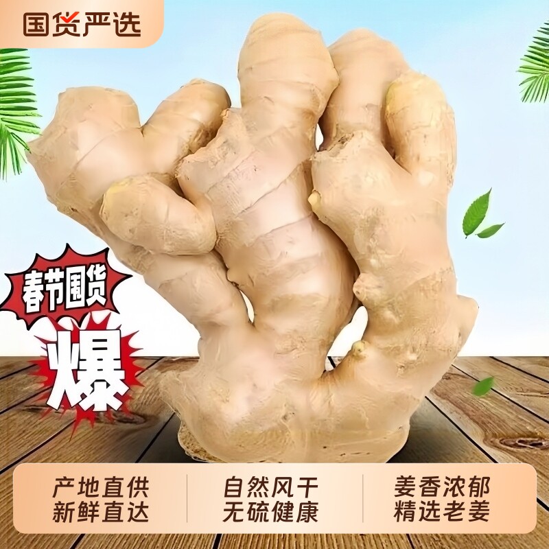 山东大姜生姜新鲜老姜黄姜风干月子姜食用泡脚洗发大姜块批发正宗图片
