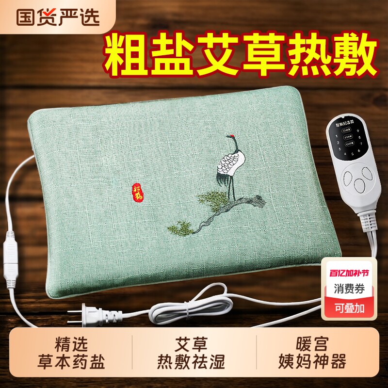 粗海盐热敷包电加热艾草艾灸热敷理疗盐袋子肩颈腰部暖宫全身通用