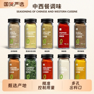 中西餐调味撒料孜然黑白胡椒盐甜辣椒大蒜欧芹碎洋葱粉家用五香料