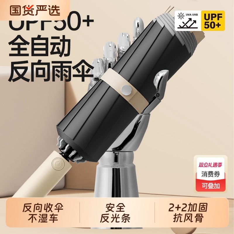 防风反向收伞折叠伞|454人收藏