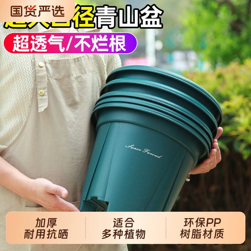 花大爷塑料青山控根盆控根树脂花盆不加厚大口径阳台种植托盘超大