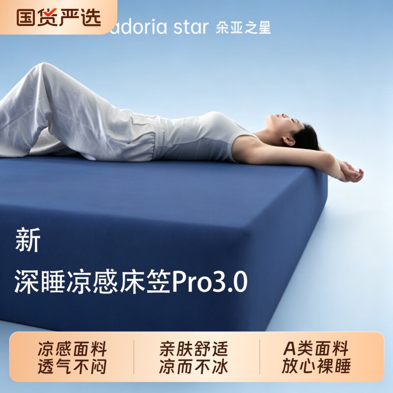 朵亚之星2026新款夏天冰丝凉席床笠a类夏季可机洗床垫保护罩床单