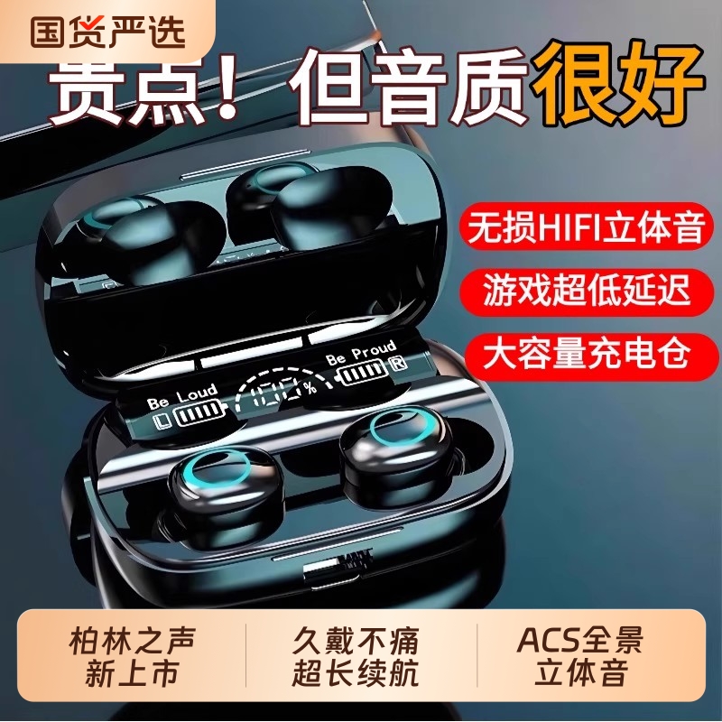 德国柏林之声蓝牙耳机真无线入耳式2025新款运动超长续航高端降噪