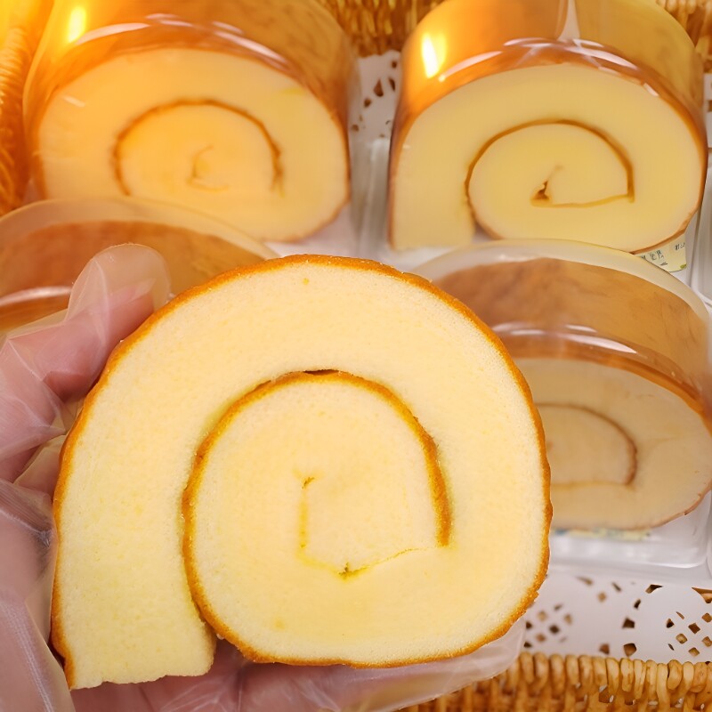 虎皮蛋糕面包早餐巧克力味青柠味图片
