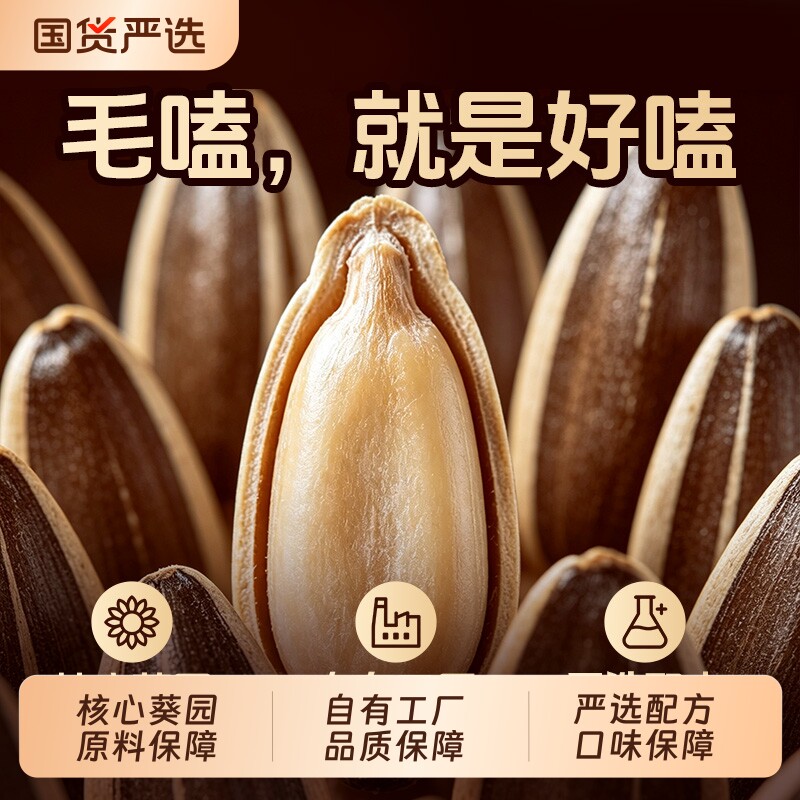 2026新货毛嗑瓜子450g*3袋山核桃味焦糖味五香味原味花生葵花