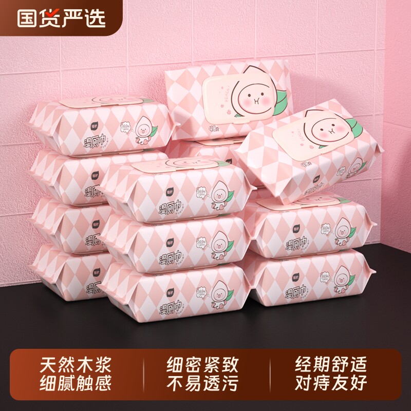 植护湿厕纸洁厕纸卫生湿巾纸私处擦屁股湿厕巾家庭实惠装国货清洁