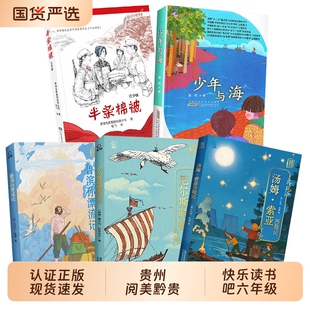 贵州阅美黔贵26寒假六年级鲁滨孙漂流记名作精编版尼尔斯骑鹅旅行记名作精编版汤姆索亚历险记名作精编版半条棉被少年与海