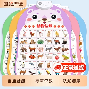 宝宝有声挂图早教认知启蒙婴儿学说话识字点读发声书墙贴儿童玩具