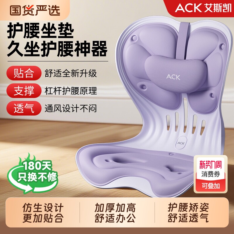 艾斯凯新款孕妇坐垫护腰坐姿椅产后喂奶腰靠久坐办公人体工学椅