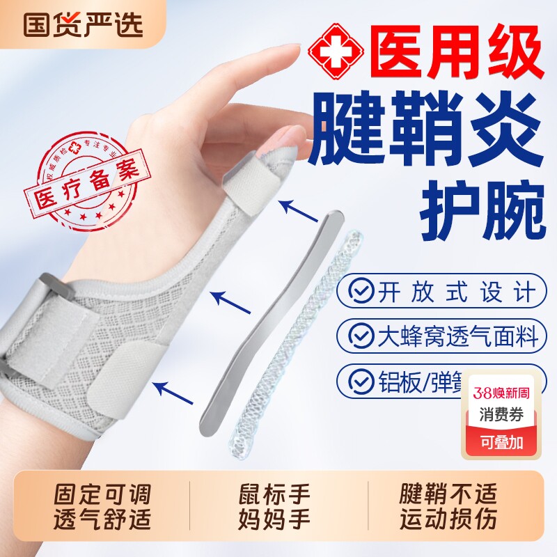 医用腱鞘炎护腕手腕手指关节固定支具护套腕部康复辅助支撑钢板