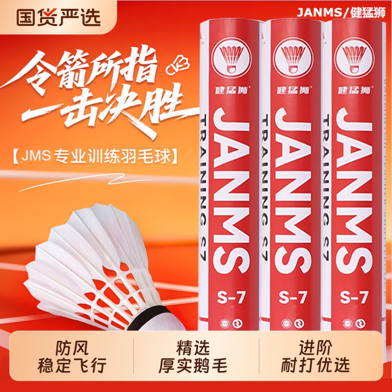 羽毛球鹅毛12只装耐打王白色黑色训练专业比赛防风耐打球夜光正品