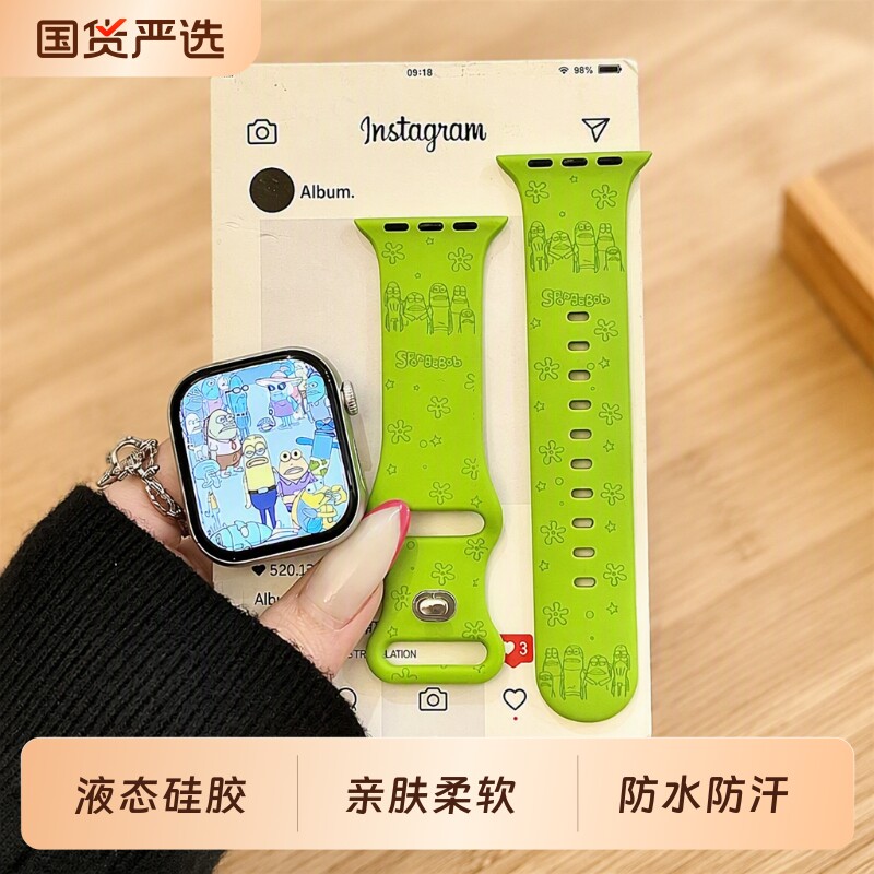 搞怪比奇堡居民适用iwatchs表带图片
