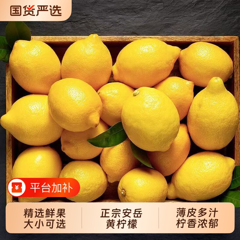 新鲜黄柠檬当季水果鲜摘直发安岳柠檬好品质独立包装整箱奶茶烘焙