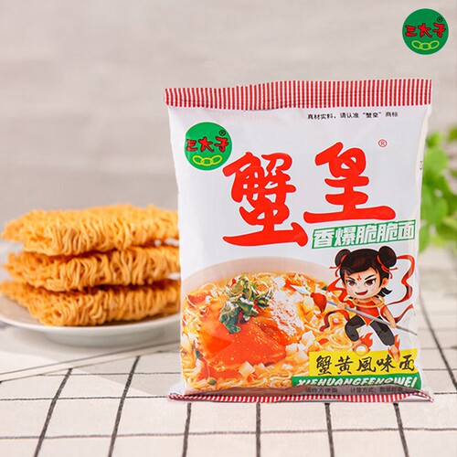 三太子蟹黄面整箱装干脆面