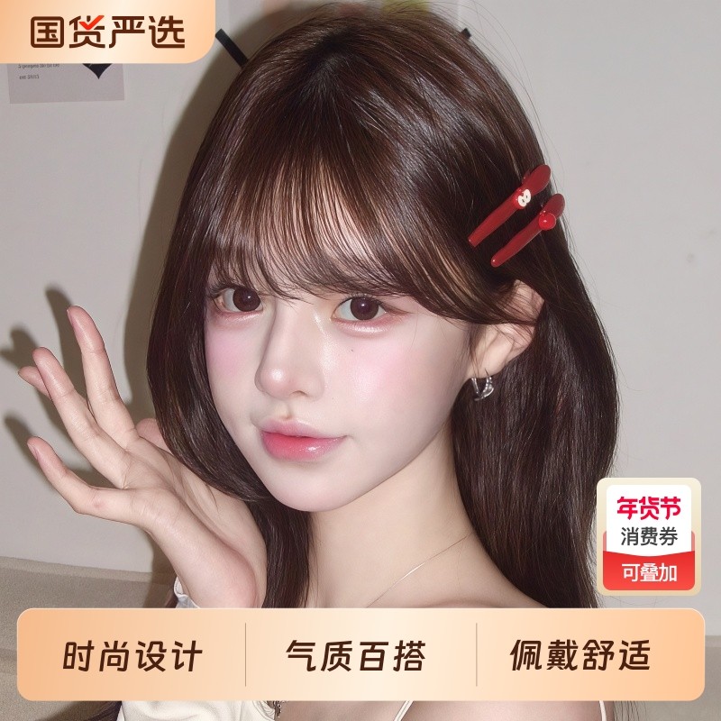 韩国刘海发夹女儿童可爱小苹果发卡安可拉红高颜值侧边鸭嘴一字夹,饰品/流行首饰/时尚饰品新,发饰,淘宝优惠券,粉丝福利购,淘宝优惠卷