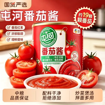 中粮屯河番茄酱198g炒菜煲汤提鲜调味意面调料西红柿蕃茄膏0脂肪