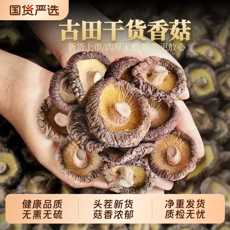 古田香菇干货500g福建农家香菇干货无干燥剂香菇批发菌菇肉厚剪根