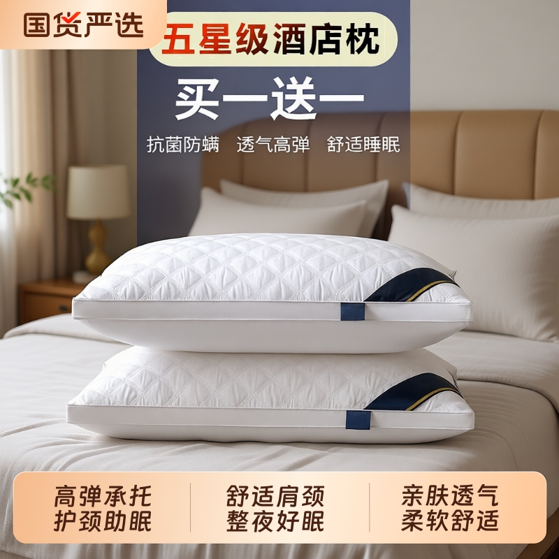 枕头套和枕芯一套成人护颈枕助睡眠家用一对装五星级酒店专用整头