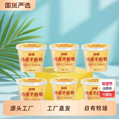 视界牧业奶皮子酸奶发酵菌益生菌整箱旗舰店网红老酸奶奶香浓郁