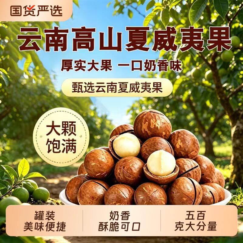 夏威夷果500g罐装孕妇坚果干果仁