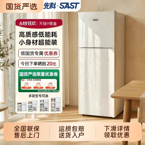 SAST先科一级能效冰箱双门