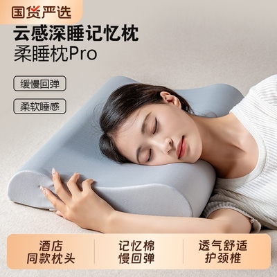 慢回弹记忆棉枕头芯护颈椎助睡眠成人学生宿舍单人酒店国货深睡