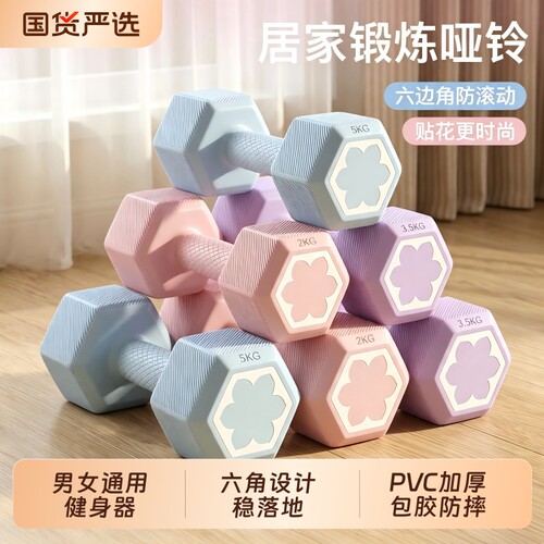 哑铃女士健身家用器材女生小哑铃2kg2.5公斤3KG一对男士杠铃壶铃