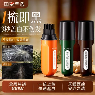 白发遮盖神器美发棒遮白发纯植物持久遮盖棒新款液体美发笔不掉色
