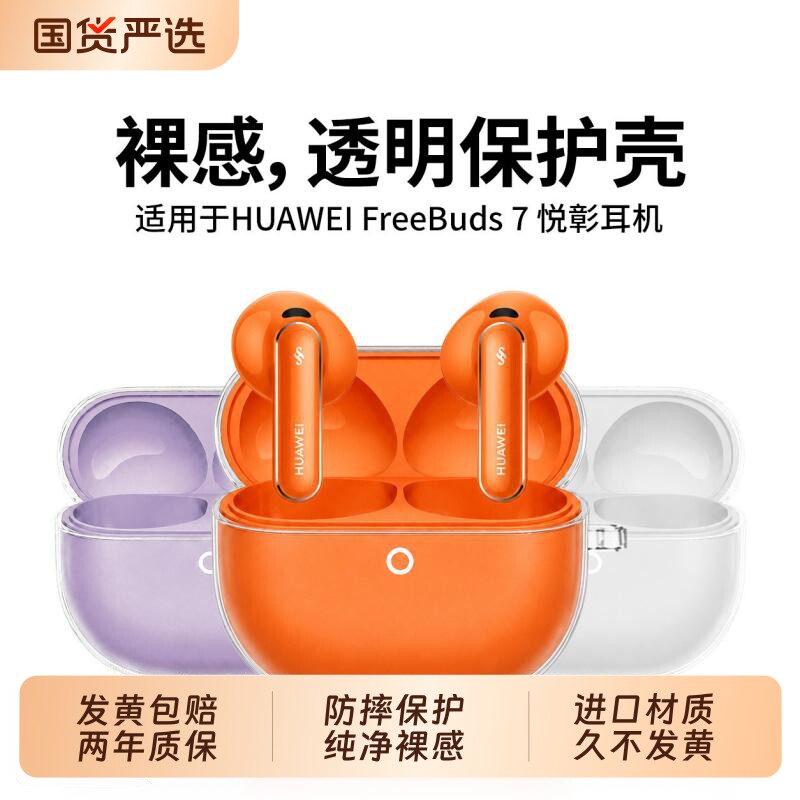 ZPV适用于华为freebuds7保护套2026新款华为蓝牙耳机freeclip2保护壳男女高级感透明原色超薄全包防摔七代壳图片