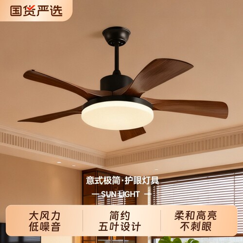 2026新款客厅餐厅中古吊扇灯