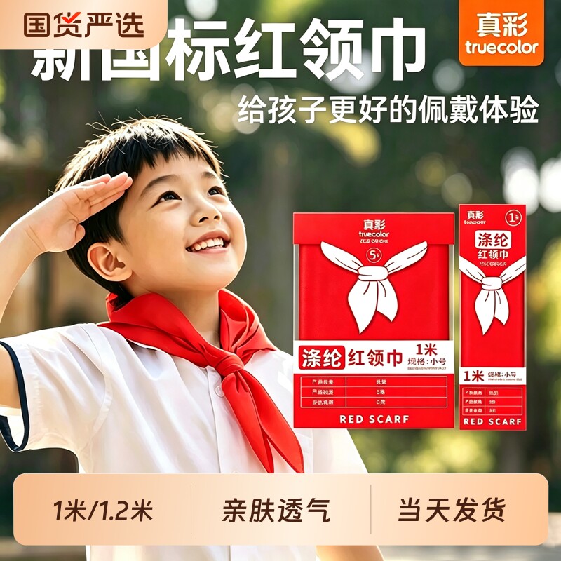 真彩红领巾小学生通用标准大号图片
