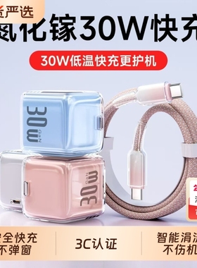 PD30W手机充电器适用苹果iPhone14promax/13/12Pro/12/xsmax充电头快充小体积快充编织数据线